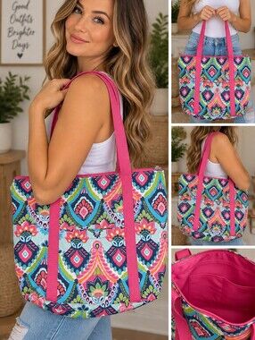 Buckhead betties 18x17 inch pink paisley bag #26